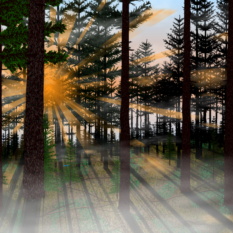 Forest Sunrise #3 static token preview