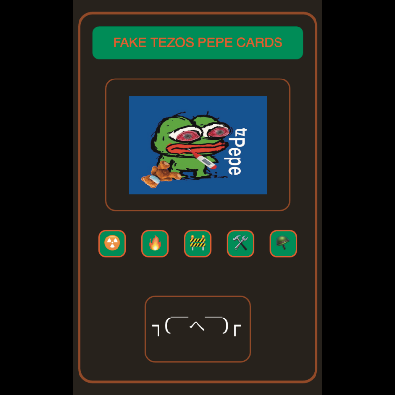 Fake Tezos Pepe Cards #7 static token preview