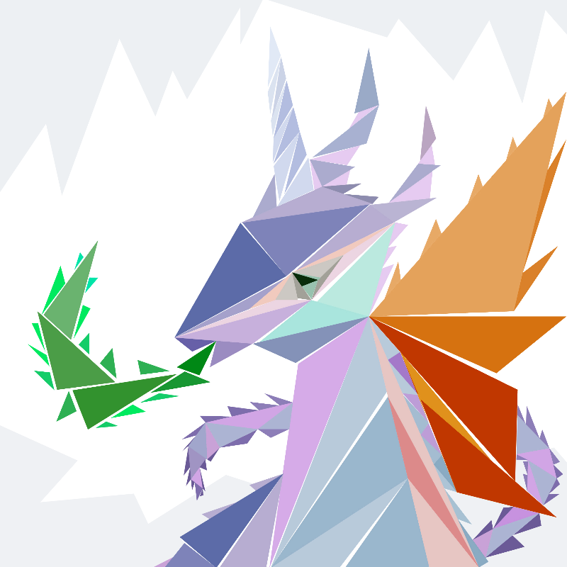 Unicorn dragon #18 static token preview