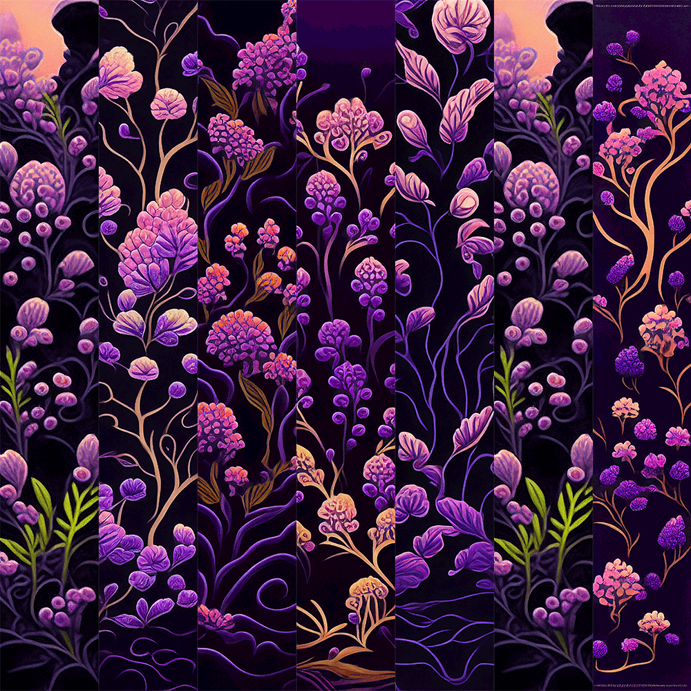 AI Purple Flowers #16 static token preview