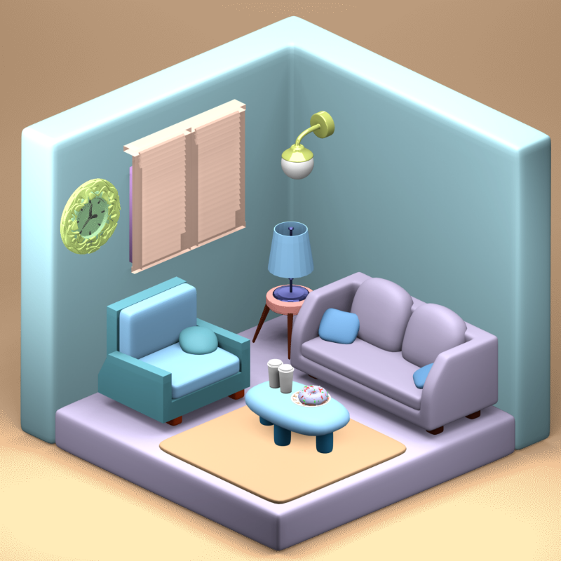 3D Fantasy Living room #21 static token preview